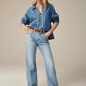 Jcrew point sur loose straight jean in clear skies wash